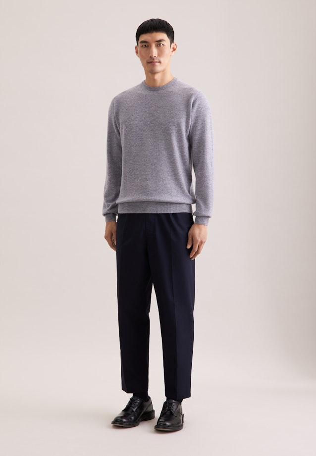 Regular Pullover Uni in Grau |  Seidensticker Onlineshop