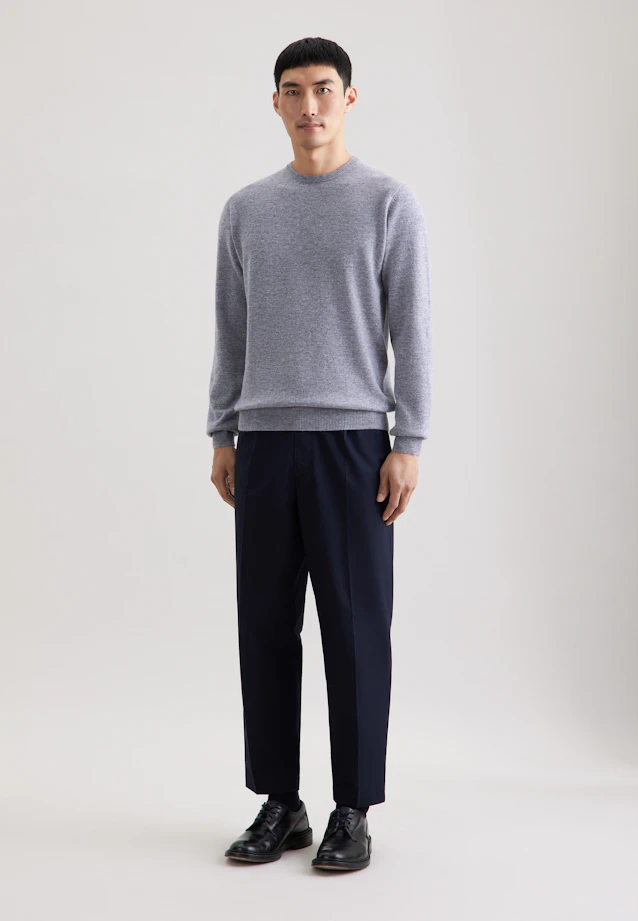 Regular Pullover Uni in Grau |  Seidensticker Onlineshop