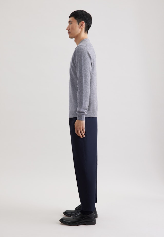 Regular Pullover Uni in Grau |  Seidensticker Onlineshop