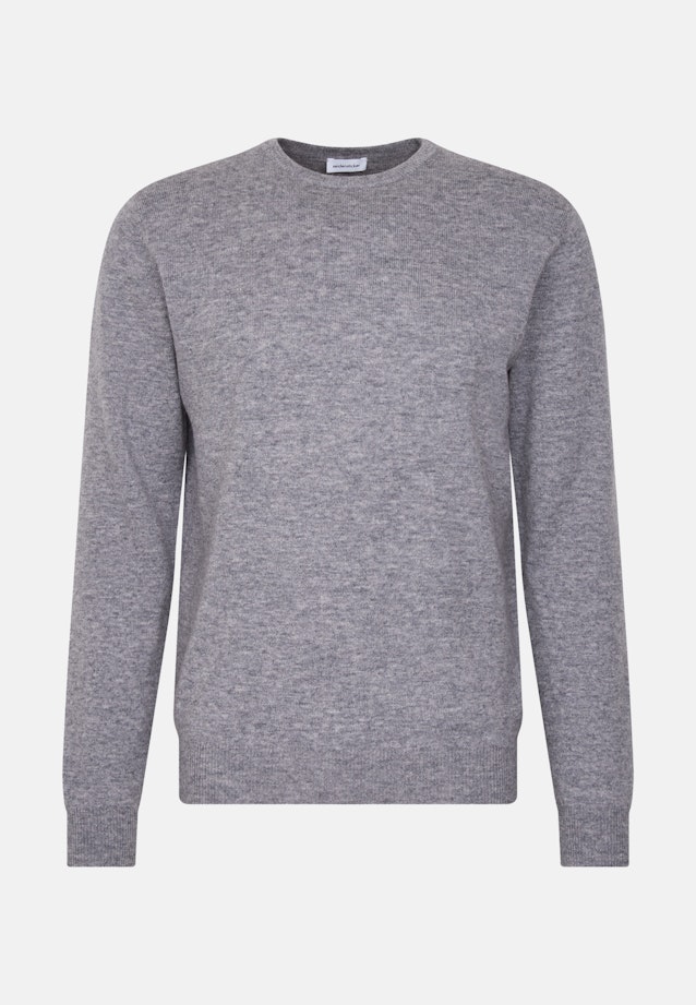 Regular Pullover Uni in Grau |  Seidensticker Onlineshop