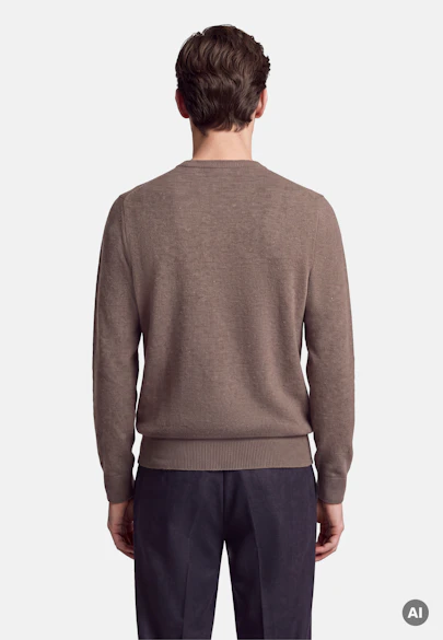 Regular Pullover Uni in Beige |  Seidensticker Onlineshop