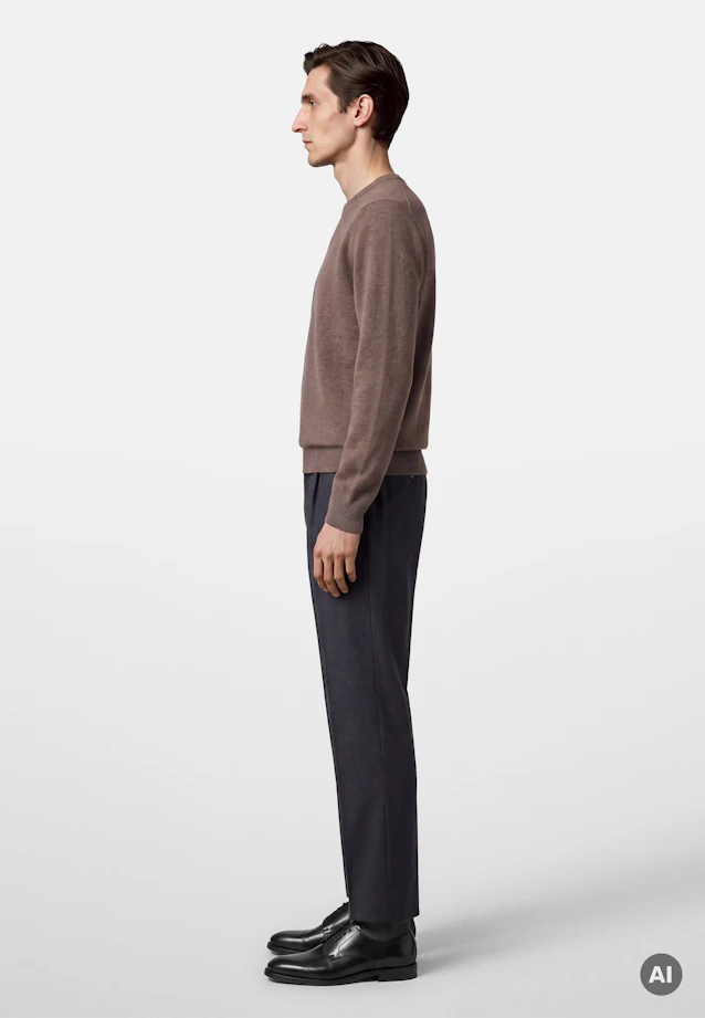 Regular Pullover Uni in Beige |  Seidensticker Onlineshop