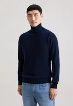 Regular Pull-over Uni in Bleu Foncé |  Seidensticker Onlineshop