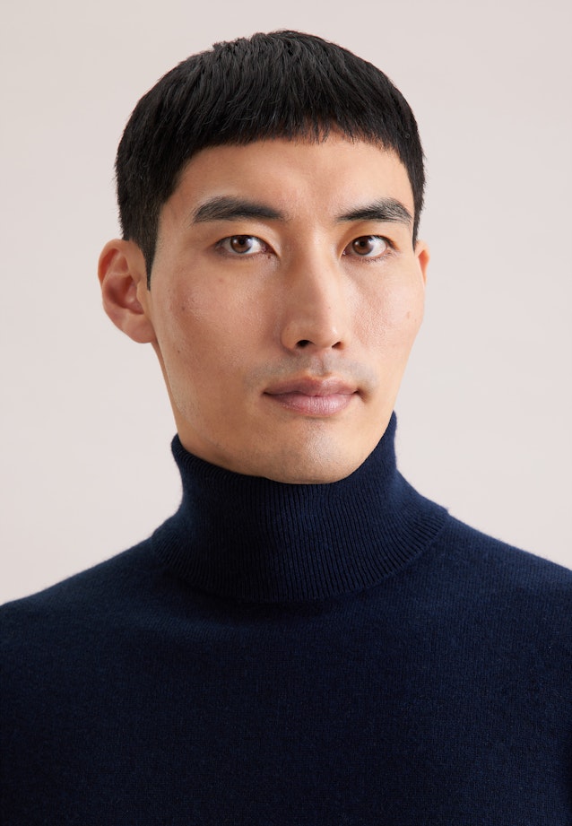 Regular Pullover Uni in Dunkelblau |  Seidensticker Onlineshop