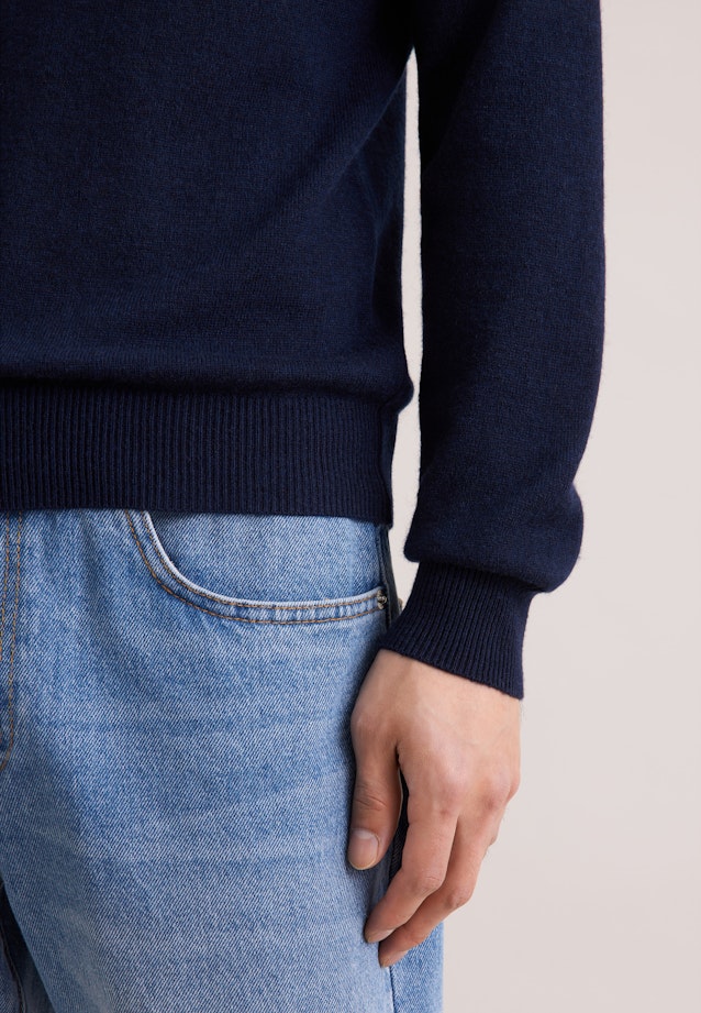 Regular Pullover Uni in Dunkelblau |  Seidensticker Onlineshop
