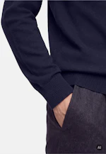Regular Pullover Uni in Dunkelblau |  Seidensticker Onlineshop