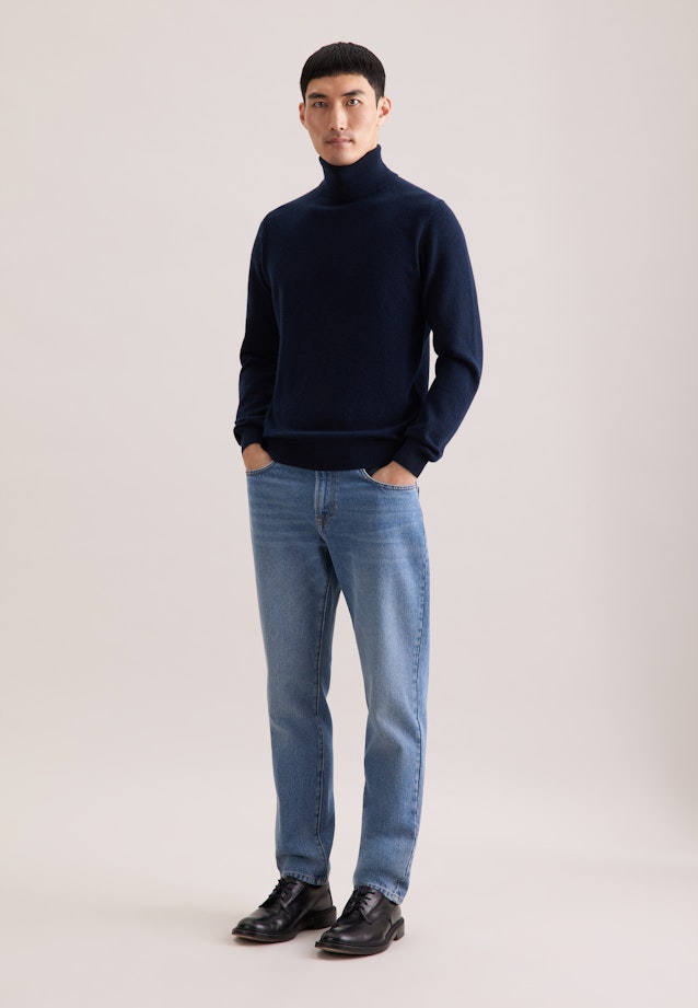 Regular Pullover Uni in Dunkelblau |  Seidensticker Onlineshop