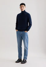 Regular Pull-over Uni in Bleu Foncé |  Seidensticker Onlineshop