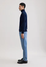 Regular Pull-over Uni in Bleu Foncé |  Seidensticker Onlineshop