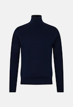 Regular Pull-over Uni in Bleu Foncé |  Seidensticker Onlineshop