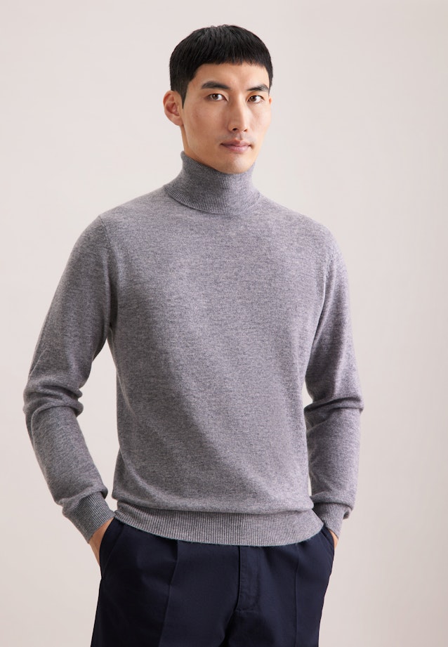 Regular Pullover Uni in Grau |  Seidensticker Onlineshop