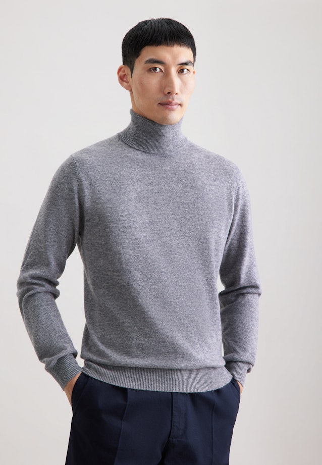 Regular Pullover Uni in Grau |  Seidensticker Onlineshop