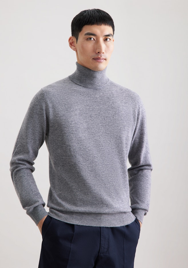 Regular Pull-over Uni dans Gris | Boutique en ligne Seidensticker