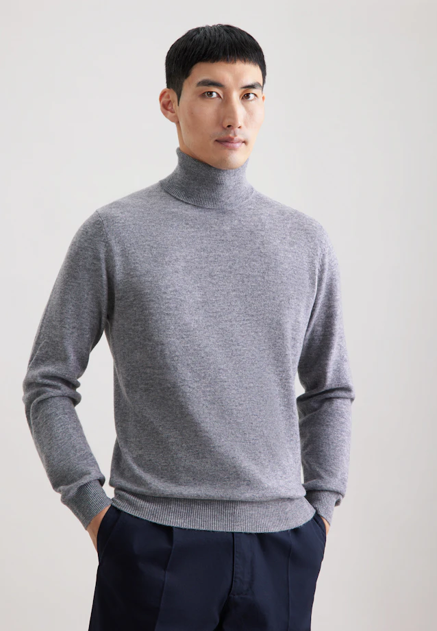 Regular Pull-over Uni in Gris |  Seidensticker Onlineshop