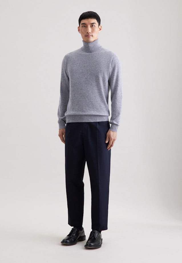 Regular Pullover Uni in Grau |  Seidensticker Onlineshop