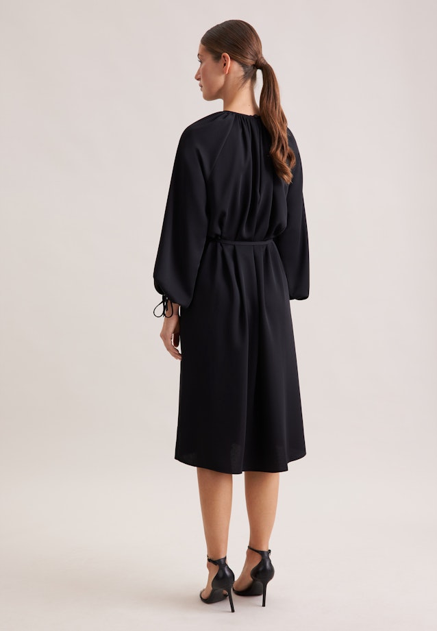 Raglankleid mit Schleifendetail in Schwarz |  Seidensticker Onlineshop