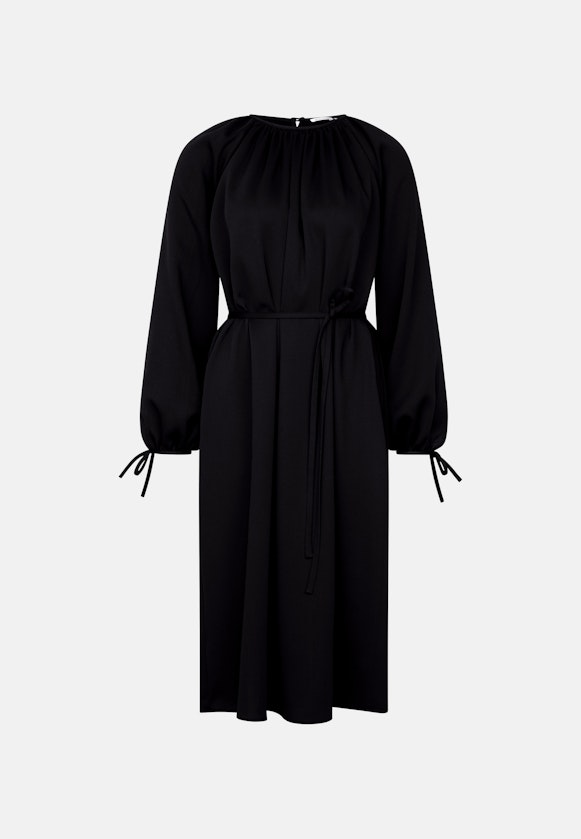 Raglankleid mit Schleifendetail in Schwarz |  Seidensticker Onlineshop