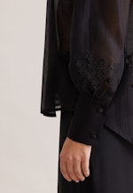 Stickereibluse in A- Linie in Schwarz |  Seidensticker Onlineshop