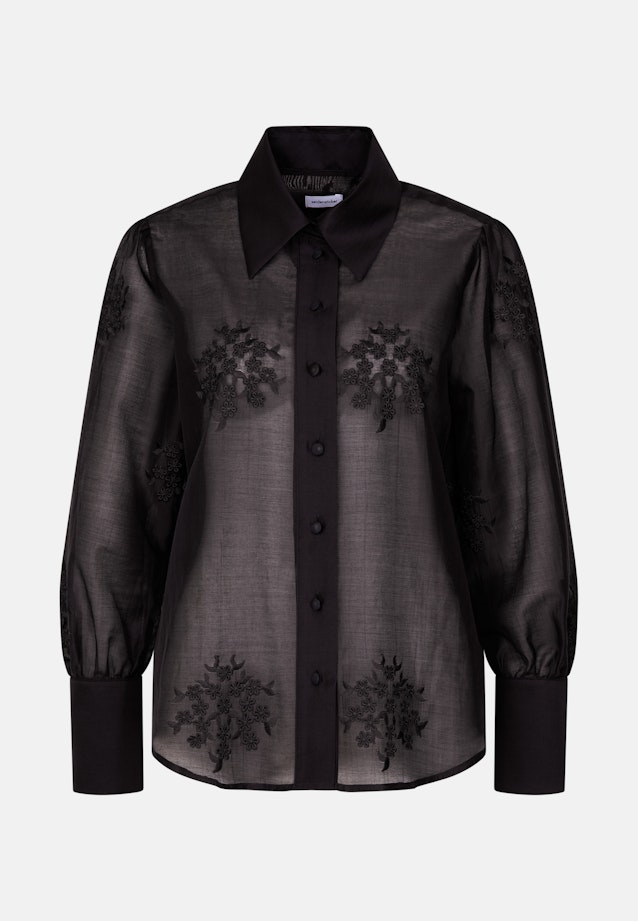 Stickereibluse in A- Linie in Schwarz |  Seidensticker Onlineshop