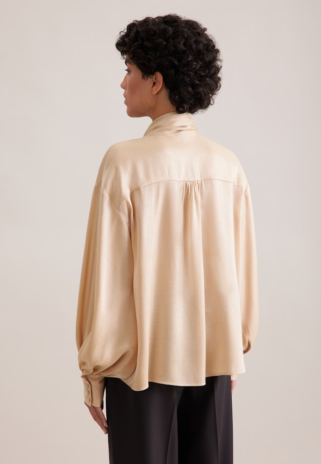 Goldfarbene Bluse mit Schleifendetail in Gold | Seidensticker online shop