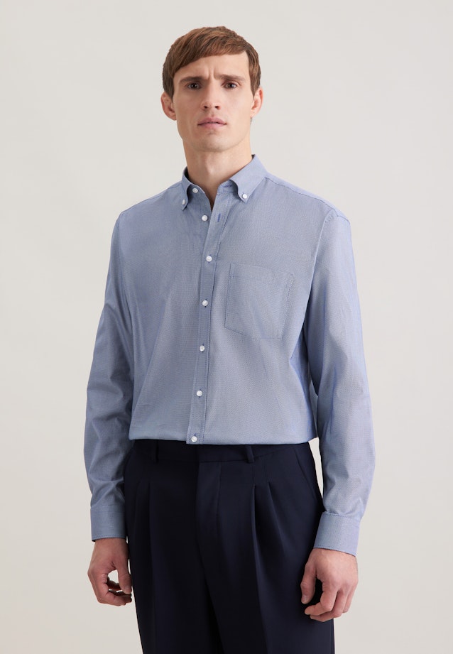 Comfort Chemise d'affaires Imprimé in Bleu Foncé |  Seidensticker Onlineshop