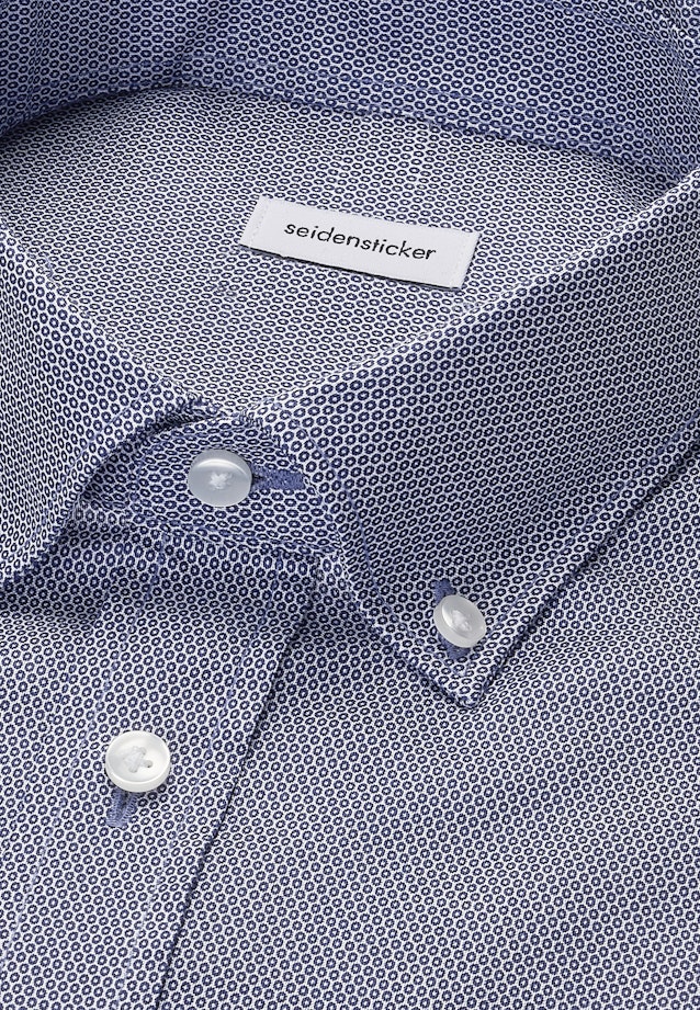 Comfort Business Hemd Druck in Dunkelblau |  Seidensticker Onlineshop