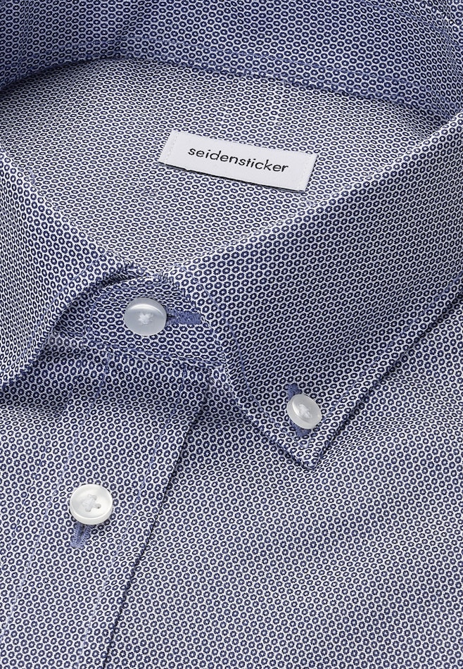 Comfort Business Hemd Druck in Dunkelblau | Seidensticker Onlineshop