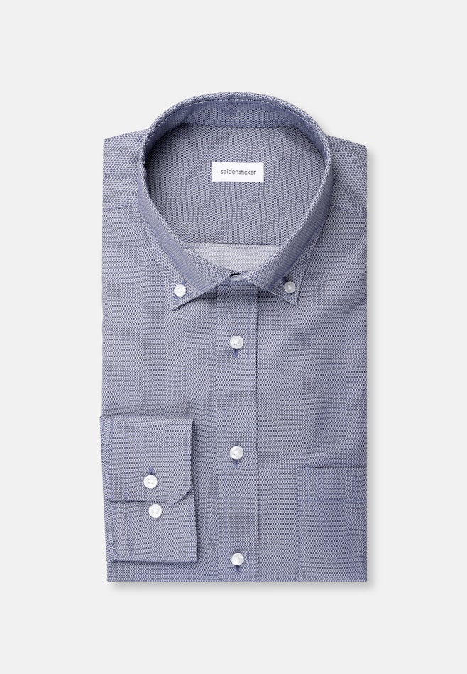 Comfort Chemise d'affaires Imprimé dans Bleu Foncé | Boutique en ligne Seidensticker
