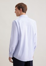 Comfort Business shirt Print in Mittelblau |  Seidensticker Onlineshop