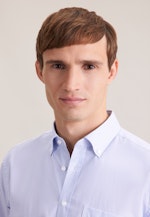 Comfort Business Hemd Druck in Mittelblau |  Seidensticker Onlineshop