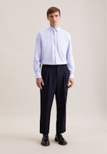 Comfort Business Hemd Druck in Mittelblau |  Seidensticker Onlineshop