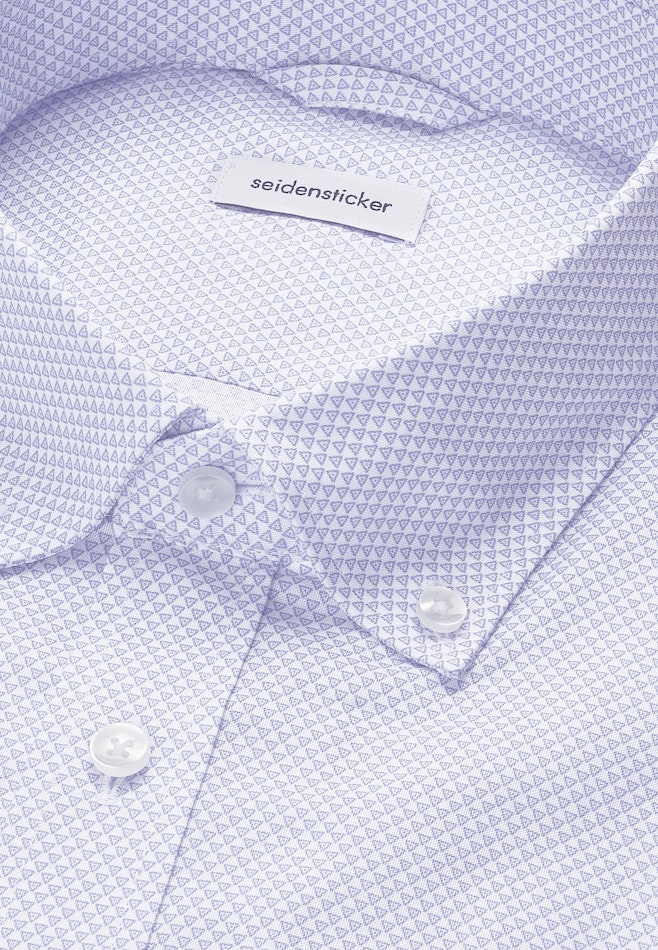 Comfort Business Hemd Druck in Mittelblau | Seidensticker Onlineshop