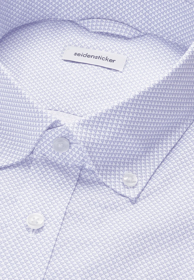 Comfort Business shirt Print in Mittelblau | Seidensticker online shop