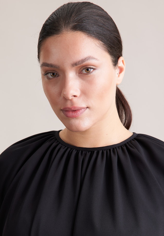 Raglankleid mit Schleifendetail in Schwarz |  Seidensticker Onlineshop