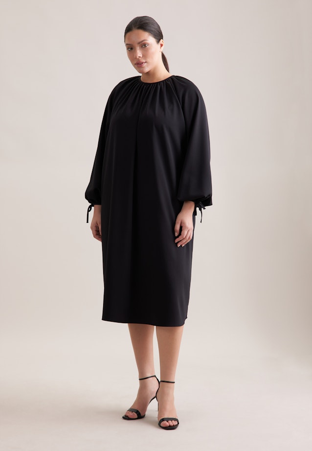 Raglankleid mit Schleifendetail in Schwarz |  Seidensticker Onlineshop