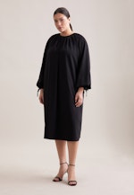 Raglankleid mit Schleifendetail in Schwarz |  Seidensticker Onlineshop