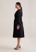 Raglankleid mit Schleifendetail in Schwarz |  Seidensticker Onlineshop