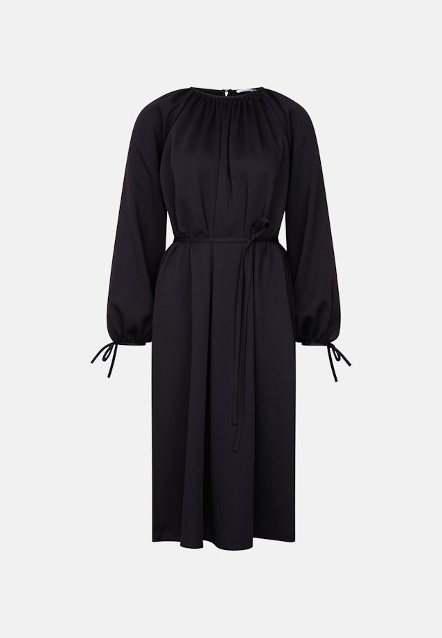 Raglankleid mit Schleifendetail in Schwarz |  Seidensticker Onlineshop