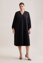 Fließendes Blusenkleid mit V- Ausschnitt in Schwarz |  Seidensticker Onlineshop