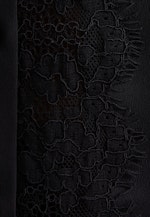 Stehkragenbluse mit Schluppe und Spitzendetail in Schwarz |  Seidensticker Onlineshop