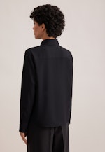 Fließende Hemdbluse aus Chiffon in Schwarz |  Seidensticker Onlineshop