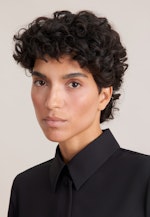 Fließende Hemdbluse aus Chiffon in Schwarz |  Seidensticker Onlineshop