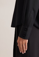 Fließende Hemdbluse aus Chiffon in Schwarz |  Seidensticker Onlineshop