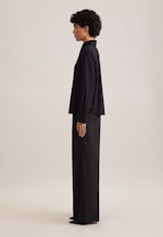 Fließende Hemdbluse aus Chiffon in Schwarz |  Seidensticker Onlineshop