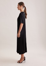 Shirtkleid in A- Linie aus fließender Ware in Schwarz |  Seidensticker Onlineshop