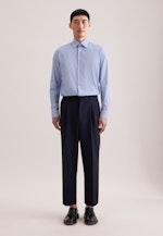 Slim Business shirt Print in Mittelblau |  Seidensticker Onlineshop