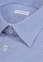 Slim Business shirt Print in Mittelblau |  Seidensticker Onlineshop
