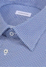 Slim Business Hemd Druck in Mittelblau |  Seidensticker Onlineshop