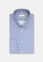 Slim Business shirt Print in Mittelblau |  Seidensticker Onlineshop