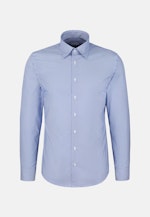 Slim Business shirt Print in Mittelblau |  Seidensticker Onlineshop